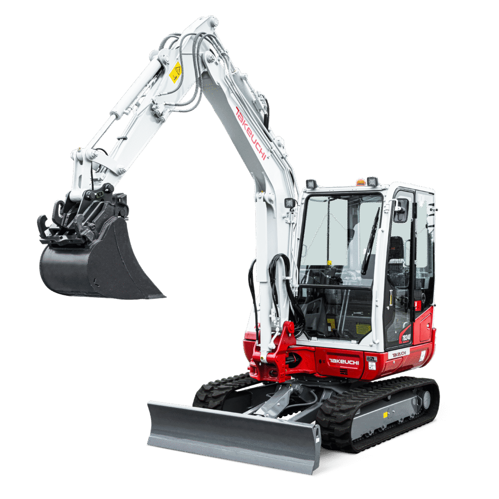 Pelle Takeuchi TB240 isolée