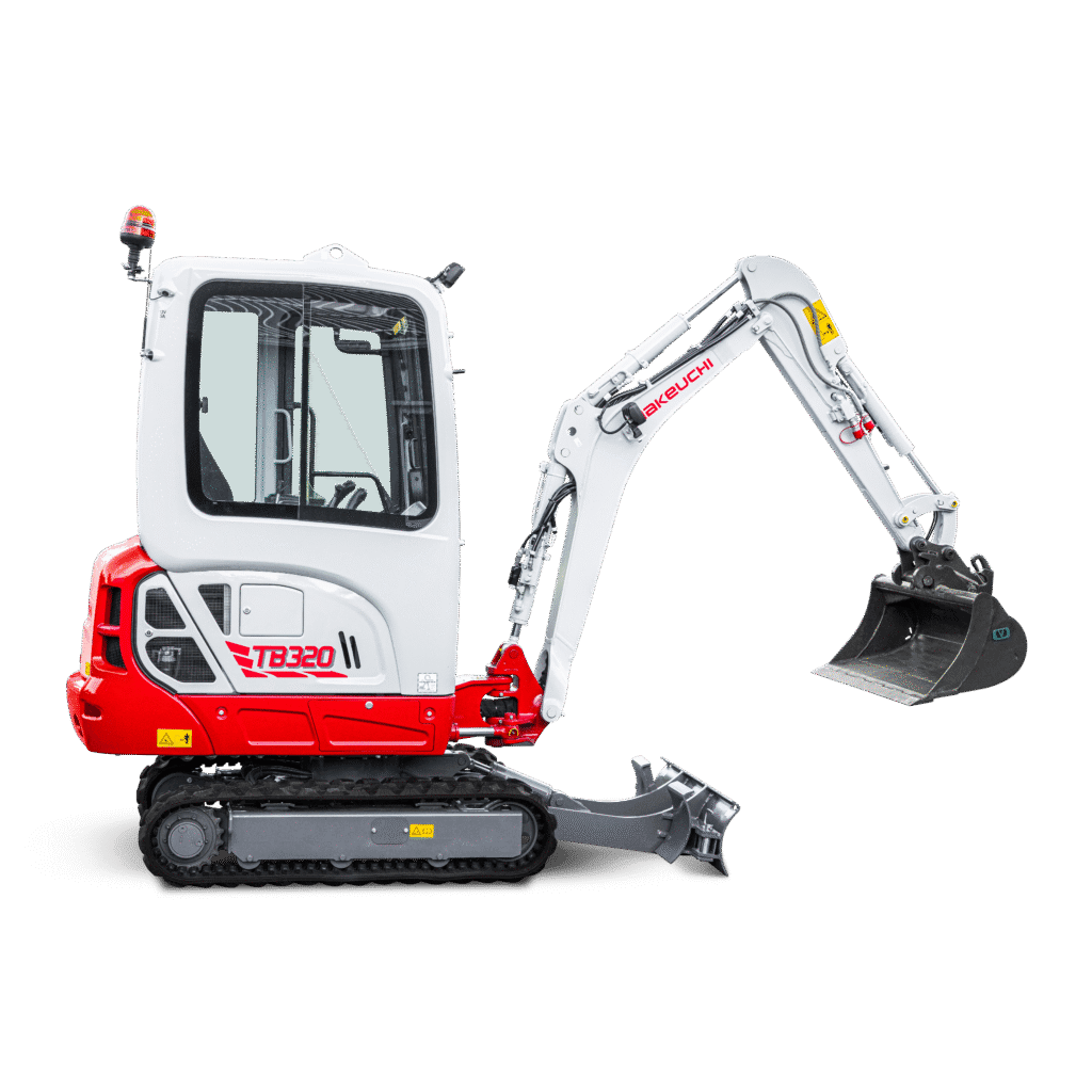 zijkant van een takeuchi TB320