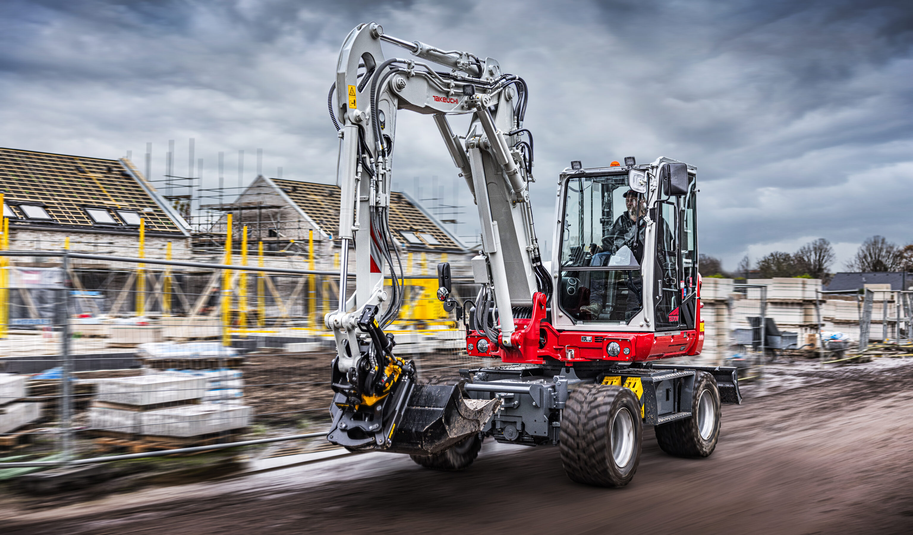 Takeuchi TB370W mobiele kraan dubbellucht banden