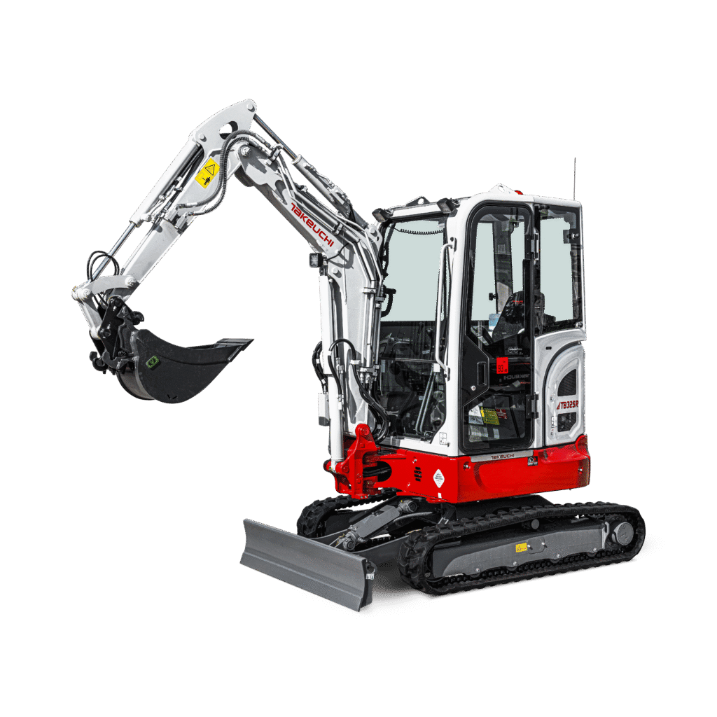 Minipelle Takeuchi TB325R de 2,5 tonnes à rayon court