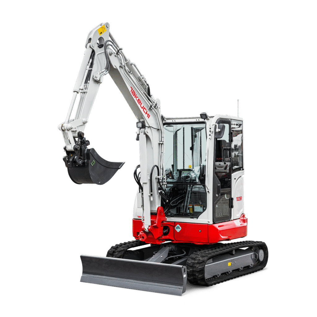 Takeuchi TB335R graafmachine in perspectief