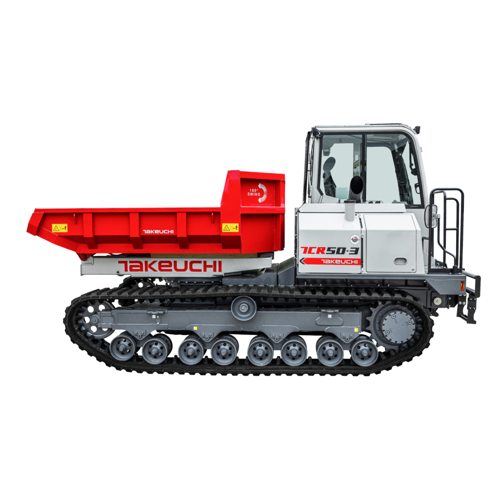 Takeuchi TCR50-3 rupsdumper van de rechter zijkant
