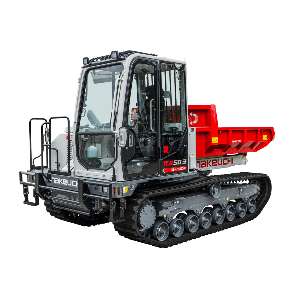 Vrijstaande foto van de Takeuchi rupsduper