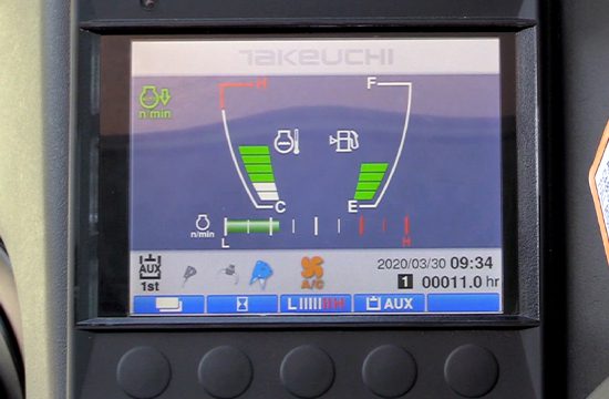 Takeuchi TB257FR graafmachine LCD-kleurenscherm
