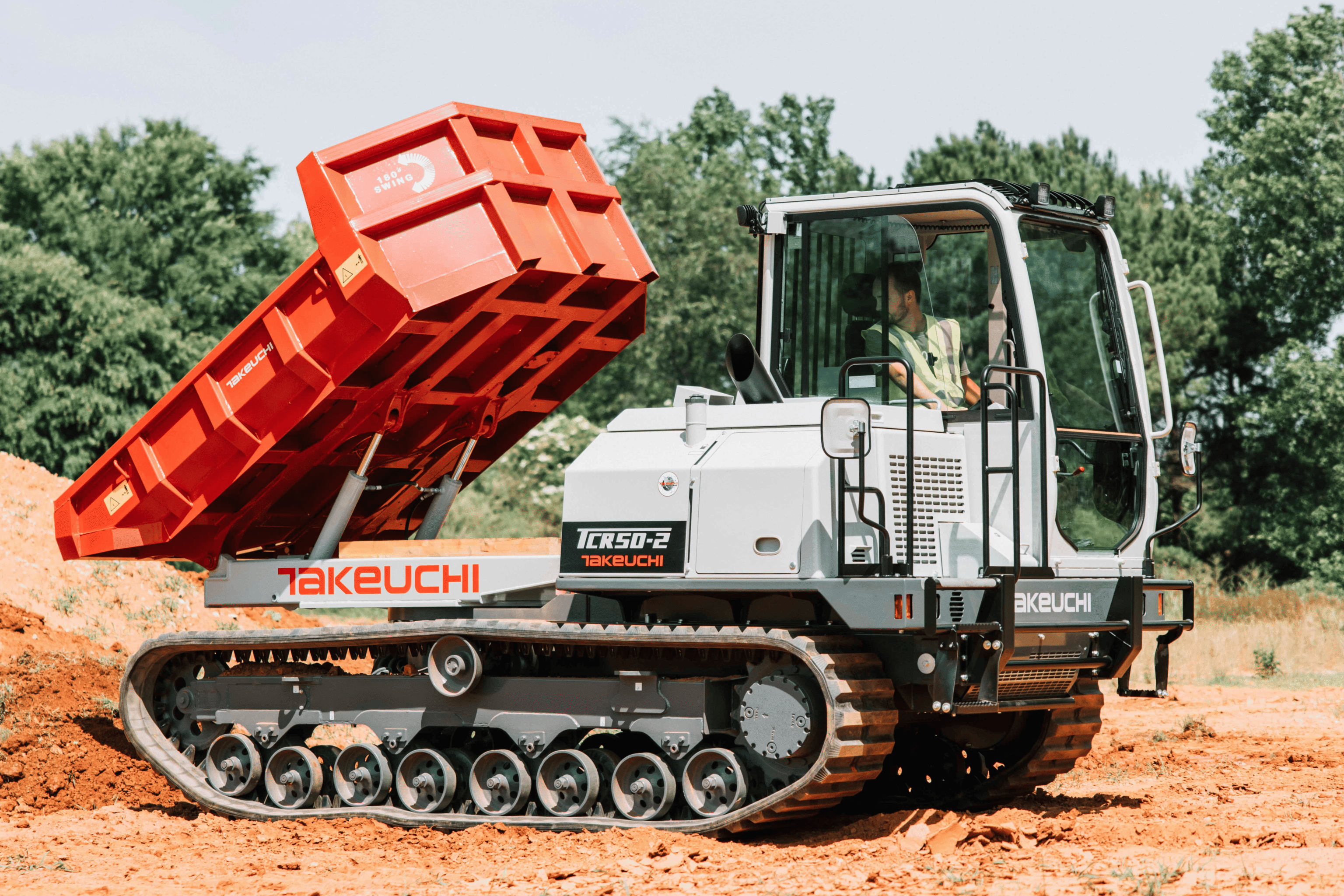 Takeuchi TCR50-2 rupsdumper kiept lading